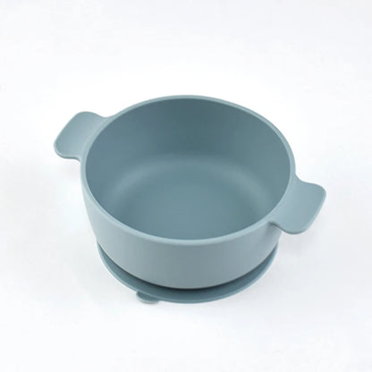 Baby Silicone Tableware Training Bowl with Handles and Suction Cup