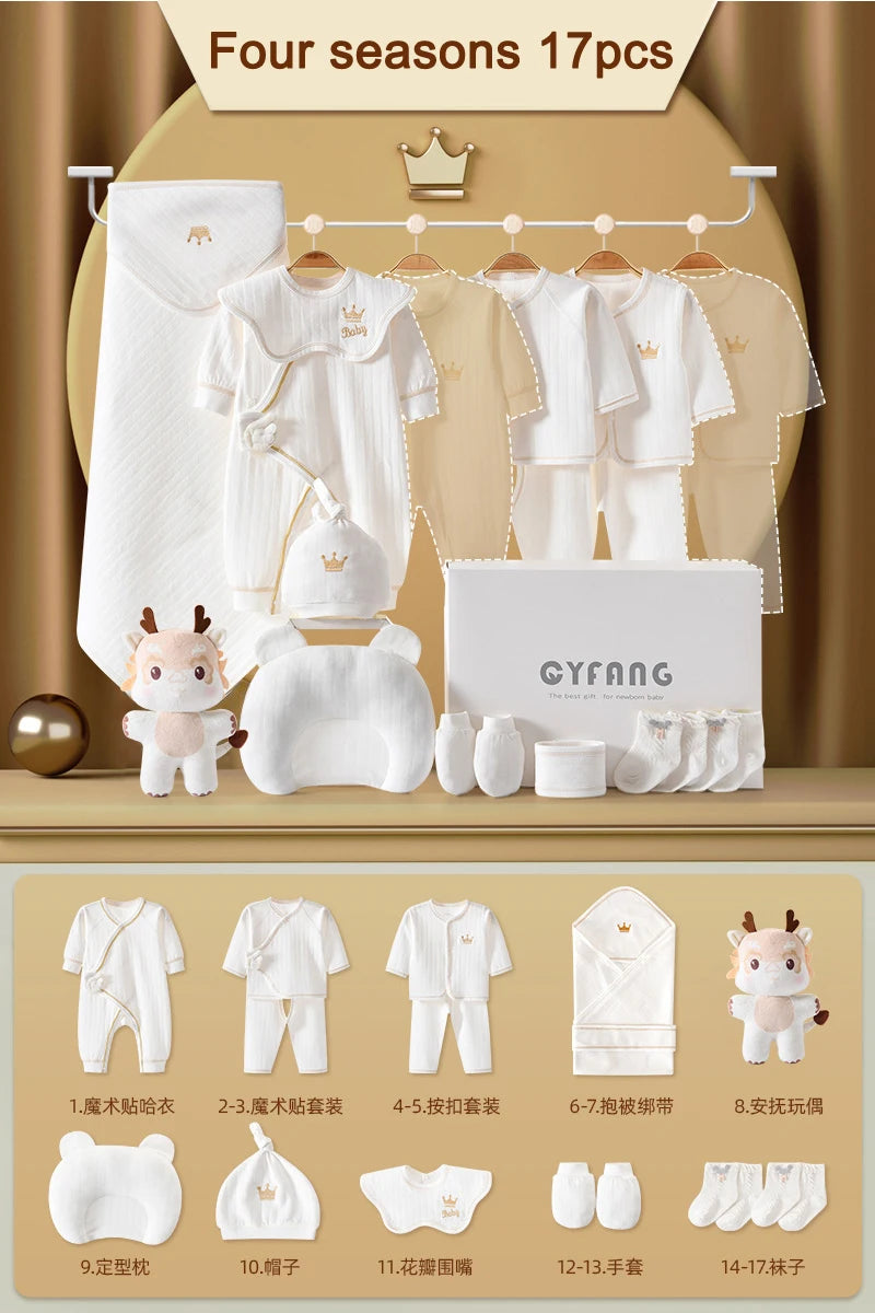 Newborn Baby Clothing 15-20PCS 0-3M 100% Cotton Unisex Infant Boys Girls Set