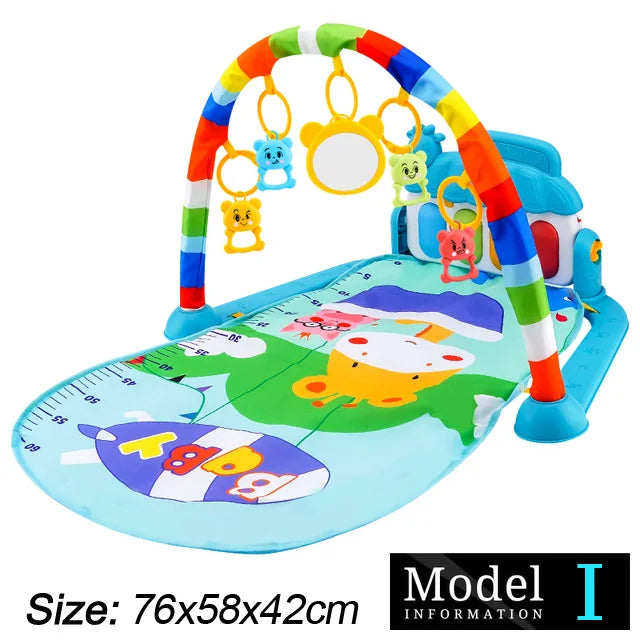 Baby Fitness Play Gym Music Activity Mat Piano Crawling Toy