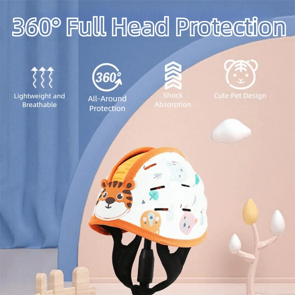 Breathable Baby Safety Helmet Adjustable 360 Degree Protection