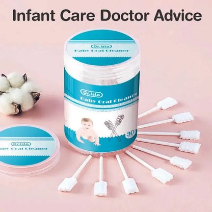 30/60 Pcs Baby Oral Cleaning Stick Disposable Newborn Oral Care Toothbrush