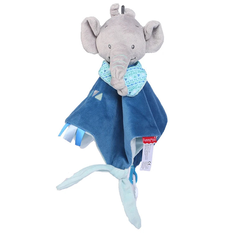 Baby Security Blanket Soft Plush Animal Soothing Toy