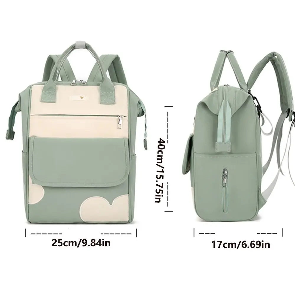 Large Capacity Women’s Backpack Waterproof Multi-Pocket Diaper & School Bag