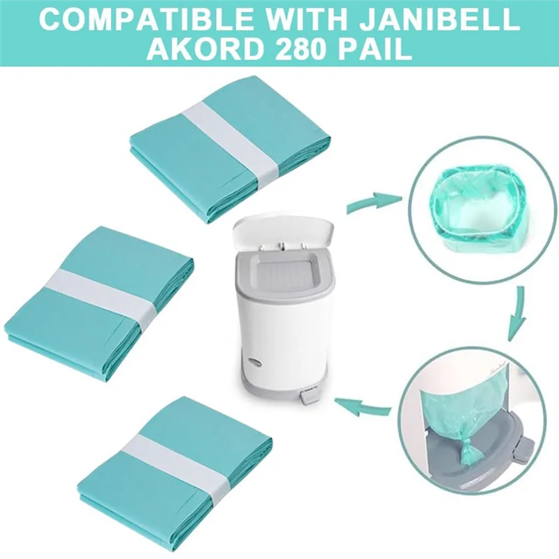 4Pack Diaper Pail Refill Bags for Janibell Akord