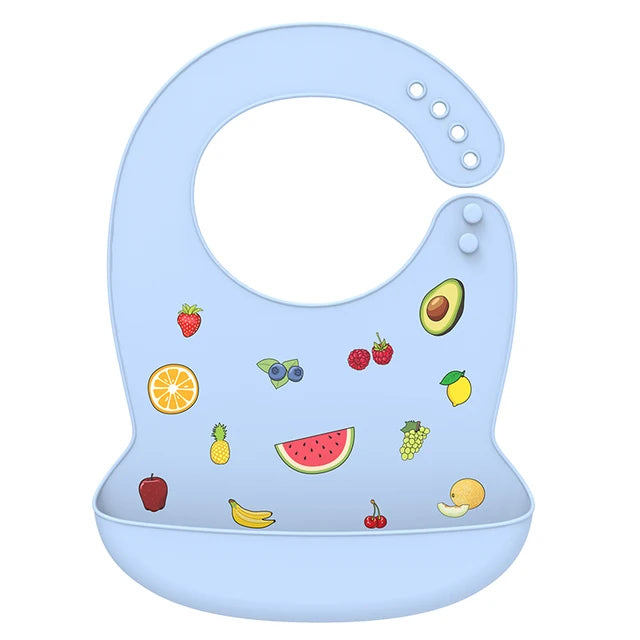 Silicone Baby Bib Waterproof Adjustable Feeding Apron