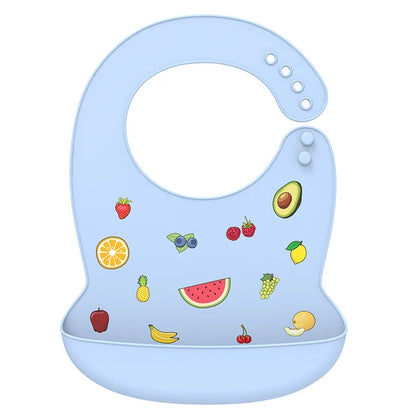 Silicone Baby Bib Waterproof Adjustable Feeding Apron