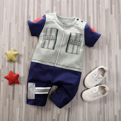 Newborn Anime Cotton Jumpsuit Soft Summer Short Sleeve Baby Romper 0-18 Months