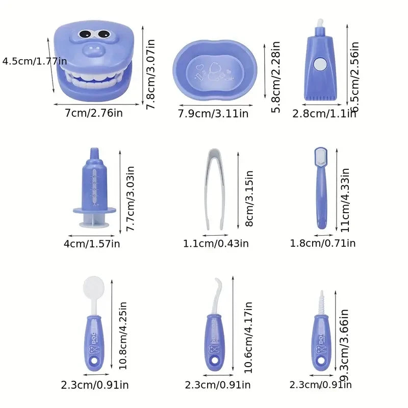 Montessori Kids Dentist Role Play Toy Parent-Child Learning Set