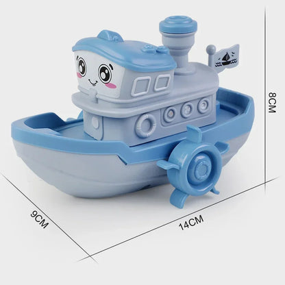 Baby Bath Toy Cartoon Ship Clockwork Wind-Up Water Toy