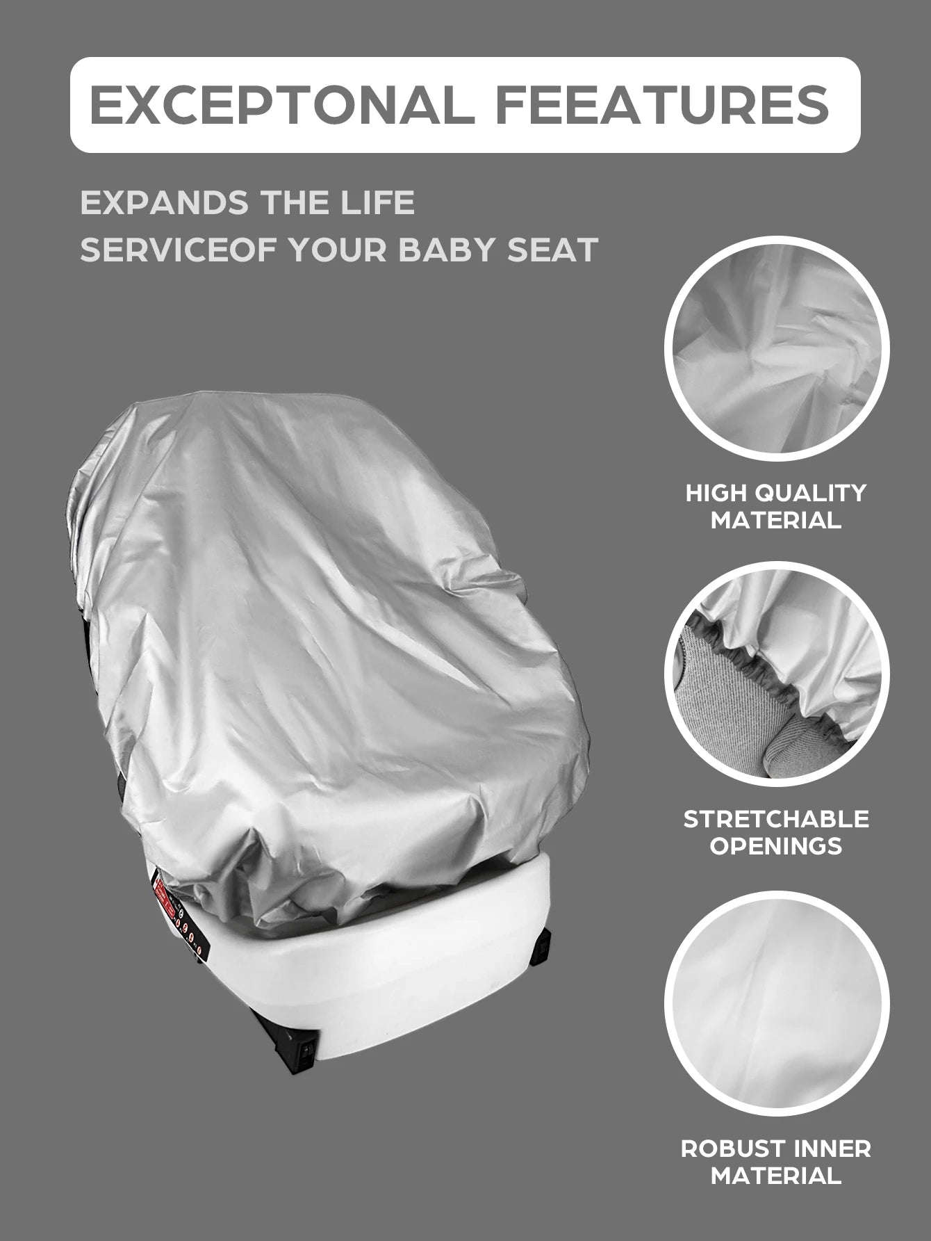 Baby Car Seat Sun Shade Cover UV Protection Travel Accessory