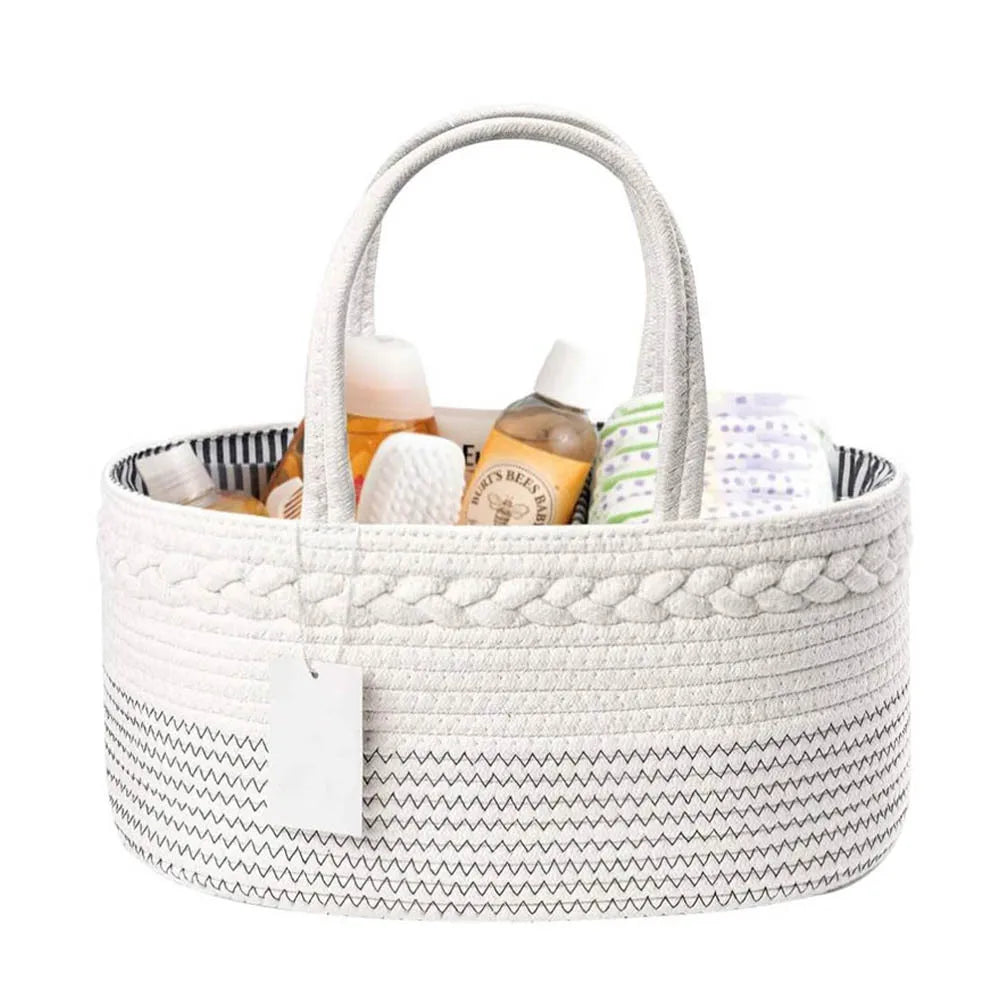 Baby Supplies Storage Basket Portable Divided Organizer for Bottles and Diapers