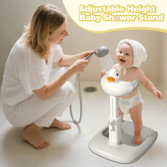 Baby Standing Bath Maker Portable Shower Stand Baby Bath Support Hands-Free