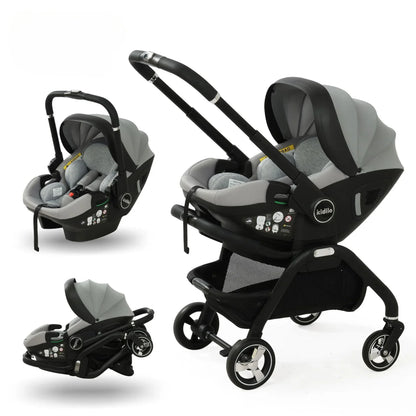 3-in-1 Baby Safety Stroller Two-Way Newborn Car Seat Portable Baby Stroller for 0-2 Years