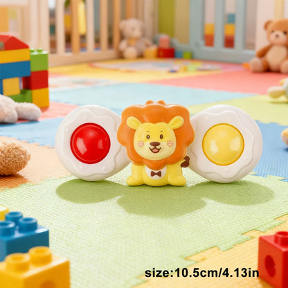 Baby Bath Toys Cartoon Suction Rattle Spinner Educational Fun Gifts