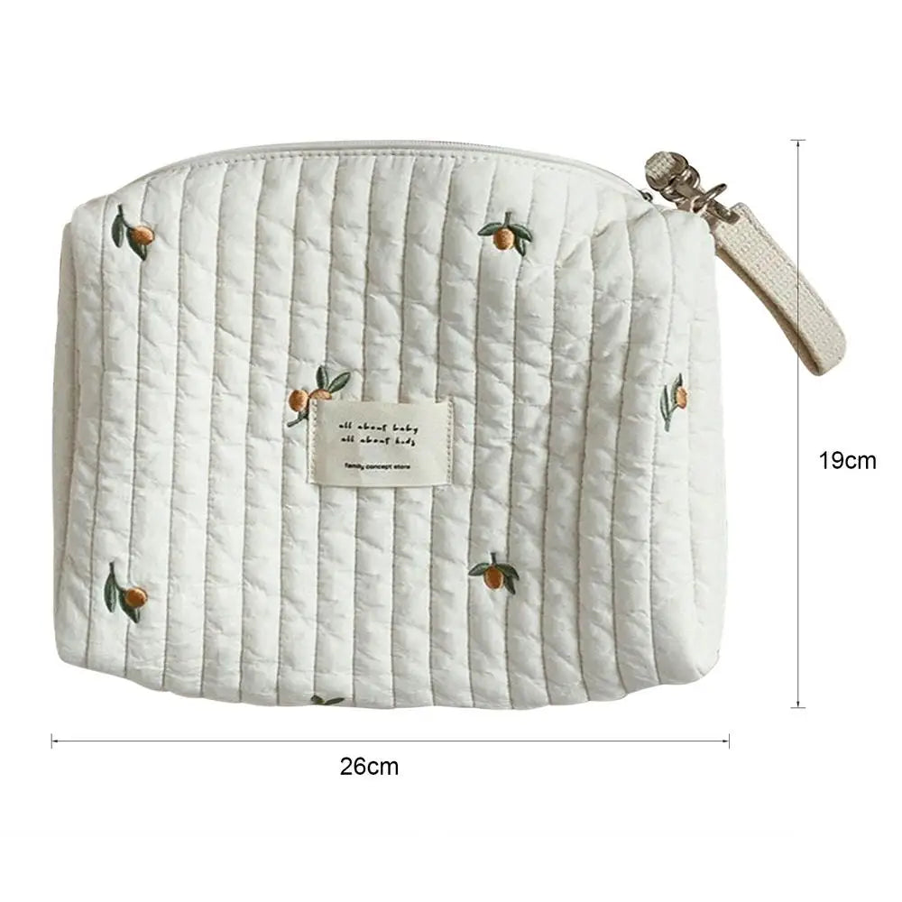 Portable Quilted Stroller Baby Diaper Caddy Organizer Bag