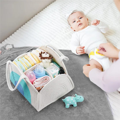 Baby Diaper Organizer Basket for Diapers and Wipes Newborn Essentials