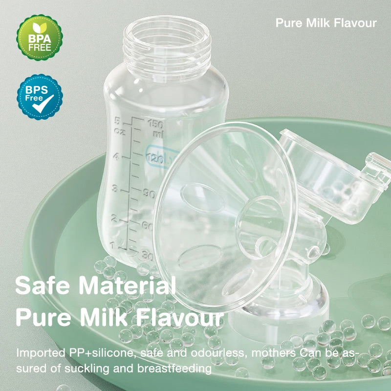 Manual Breast Pump Baby Nipple Suction Milk Bottle BPA Free