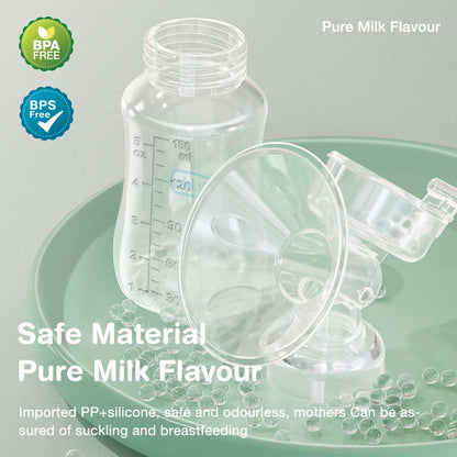 Manual Breast Pump Baby Nipple Suction Milk Bottle BPA Free