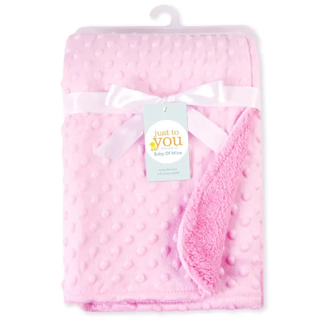 Baby Blanket Newborn Soft Fleece Thermal Swaddle Wrap Winter Bedding