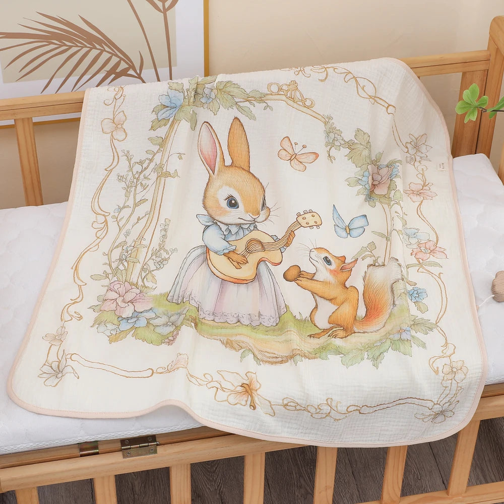 Newborn Baby Bath Towel Pure Cotton Gauze Soft Absorbent Blanket