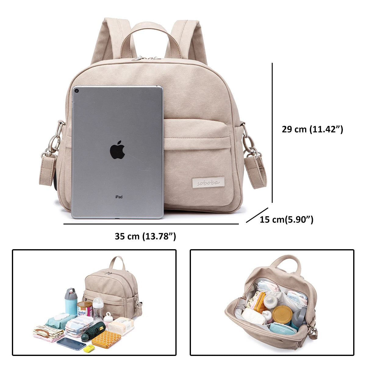 Fashion Waterproof Baby Diaper Bag Lightweight Mommy Backpack
