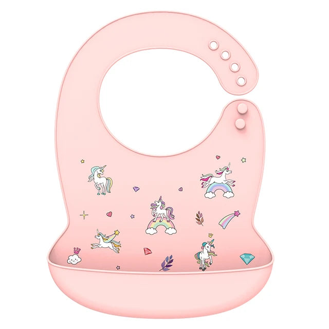 Silicone Baby Bib Waterproof Adjustable Feeding Apron