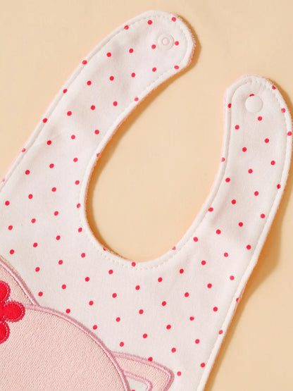 2 Pcs Baby Bib Cover Soft Cotton Adjustable U-Shaped Lace Saliva Towel