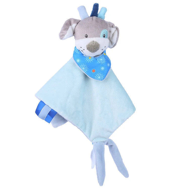 Baby Security Blanket Soft Plush Animal Soothing Toy