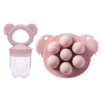 Baby Rabbit Silicone Fruit Feeder BPA-Free Baby Food Feeder Nursing Feeding Set
