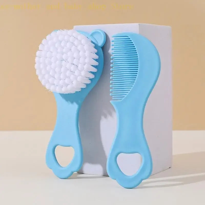 Baby Hair Brush and Comb Set Soft Bristles Cartoon Design