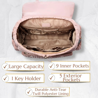 Large Capacity Mommy Diaper Bag Stroller Organizer Backpack