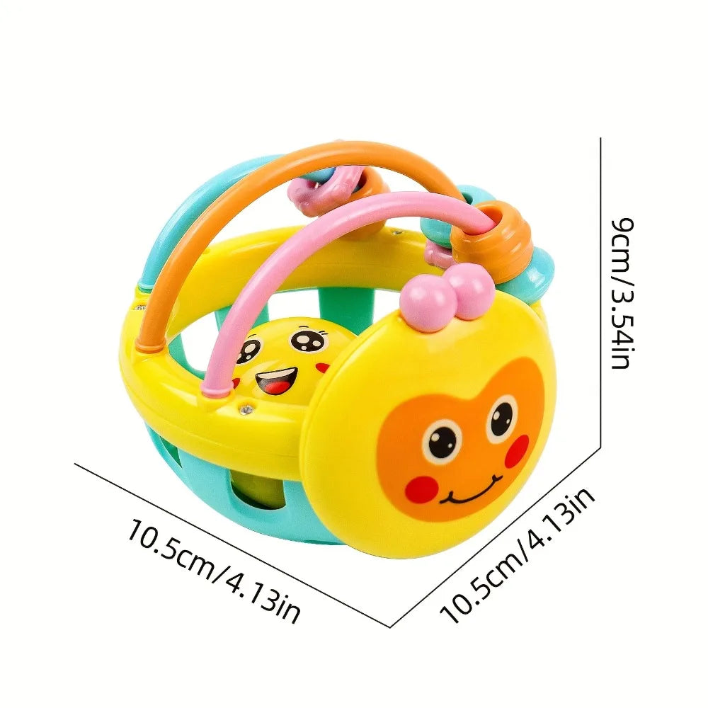 Baby Soft Teething Sensory Ball Rattle Early Learning Grasping Toy