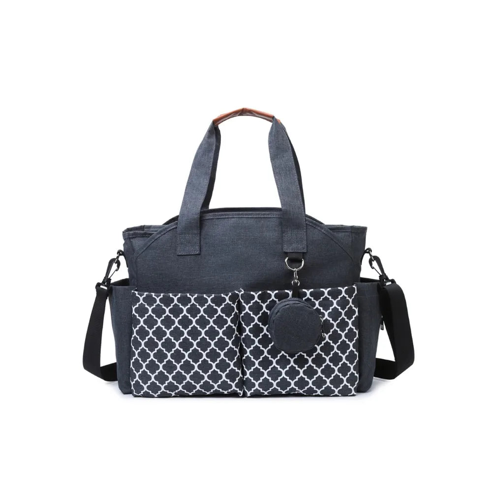 Large Capacity Waterproof Baby Diaper Bag Multi-Compartment Mom Stroller Bag