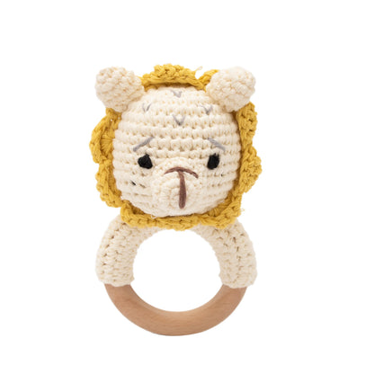 Baby Crochet Animal Rattle Cartoon Teether Montessori Toy 0-12 Months
