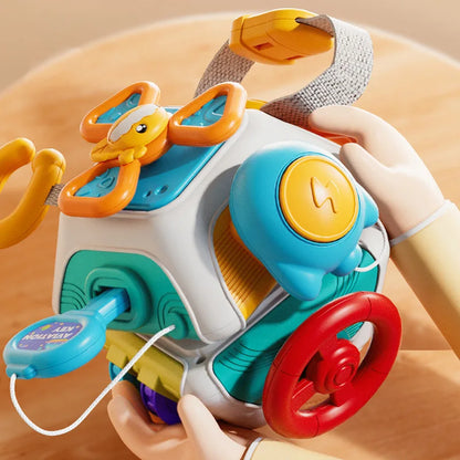Baby Busy Board Cube Montessori Sensory Educational Toddler Learning Toy