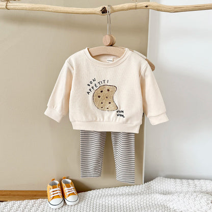Baby Boys Cartoon Sweatshirt Pants Set Autumn Winter