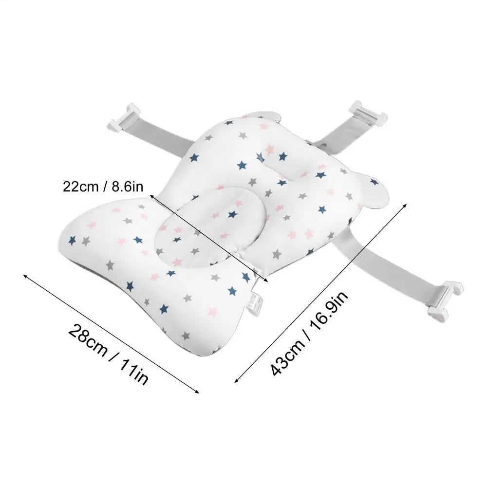 Newborn Bath Cushion Foldable Adjustable Bathtub Mat Baby Bath Accessories