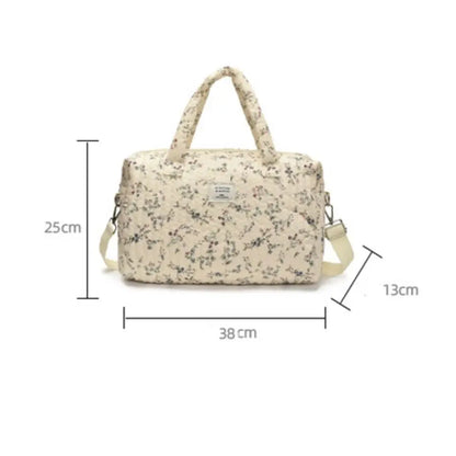 Large Capacity Floral Print Mommy Diaper Bag
