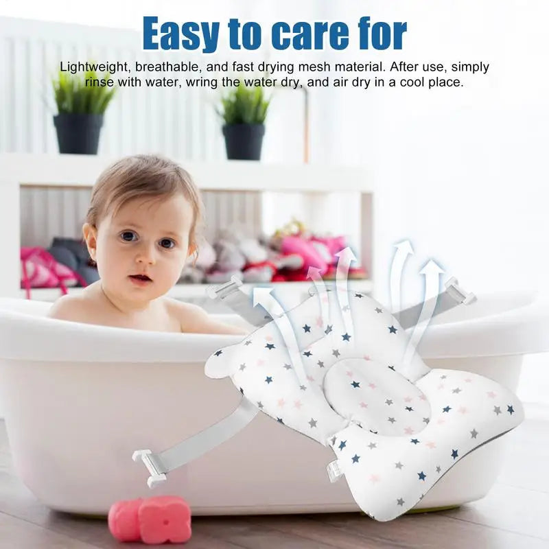 Newborn Bath Cushion Foldable Adjustable Bathtub Mat Baby Bath Accessories