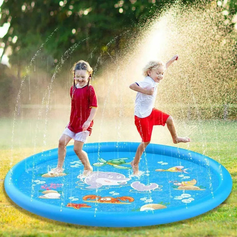 Kids Inflatable Water Splash Pool Outdoor Sprinkler Mat