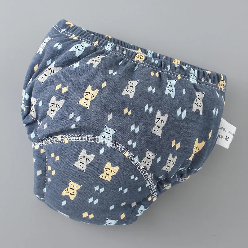 Baby Training Pants 6 Layer Cotton Reusable Breathable Cloth Diapers