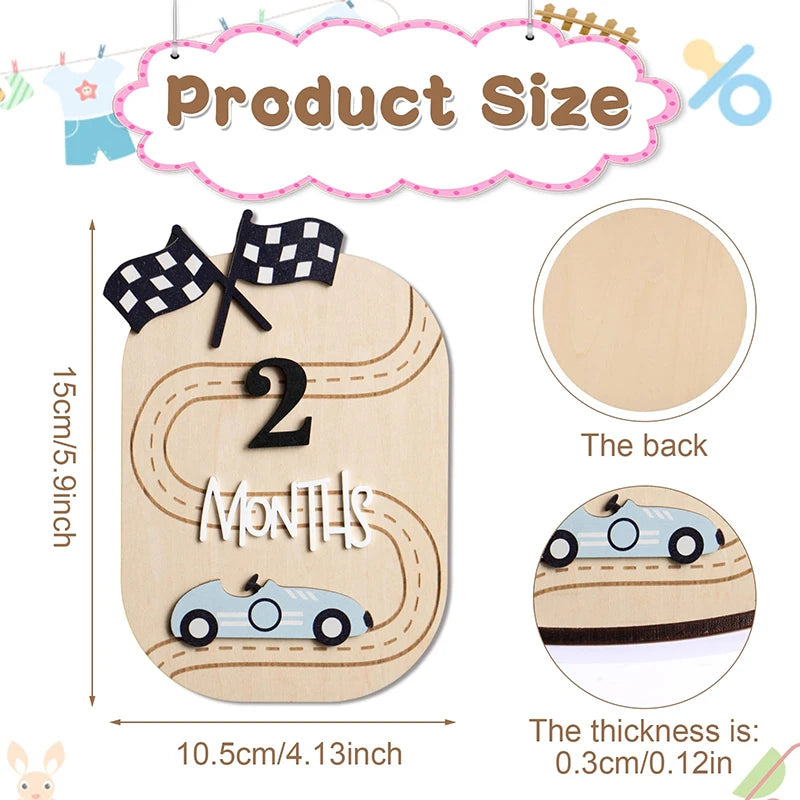 Baby Announcement Sign Wooden Hello World Personalized Birth Plaque