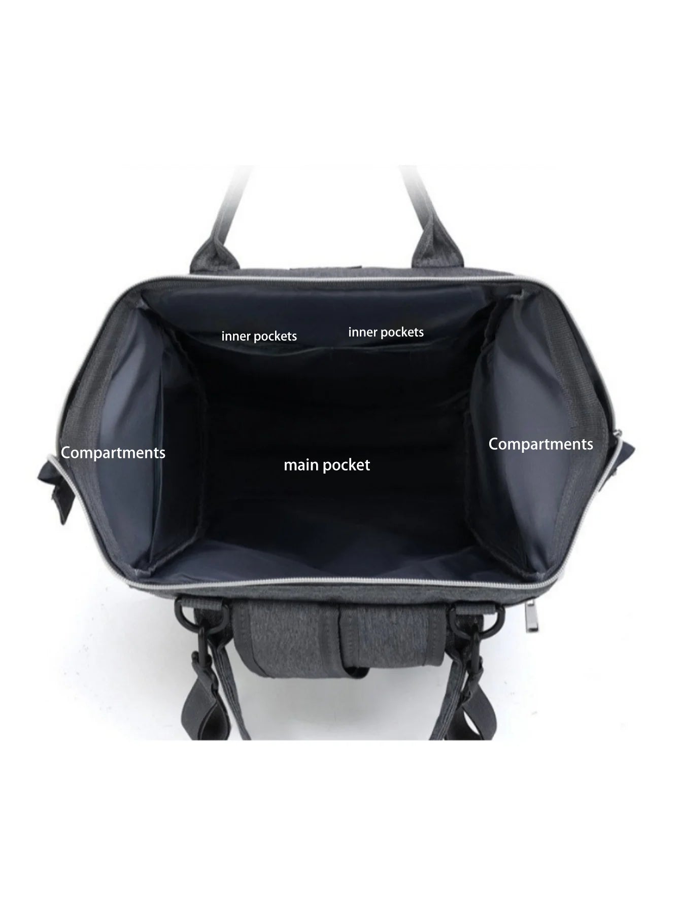 Mommy Diaper Bag Large Capacity Stroller Hanging Backpack with Changing Mat
