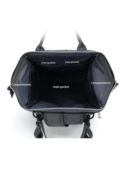 Mommy Diaper Bag Large Capacity Stroller Hanging Backpack with Changing Mat