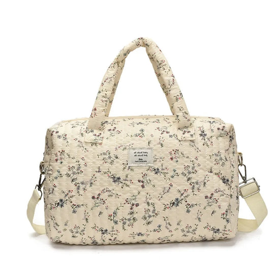 Large Capacity Floral Print Mommy Diaper Bag