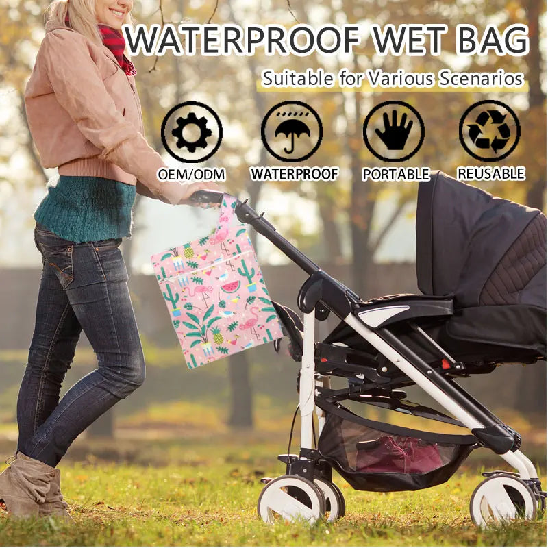 Mini Waterproof Baby Diaper Bag Single Pocket Travel Wet Dry Bag