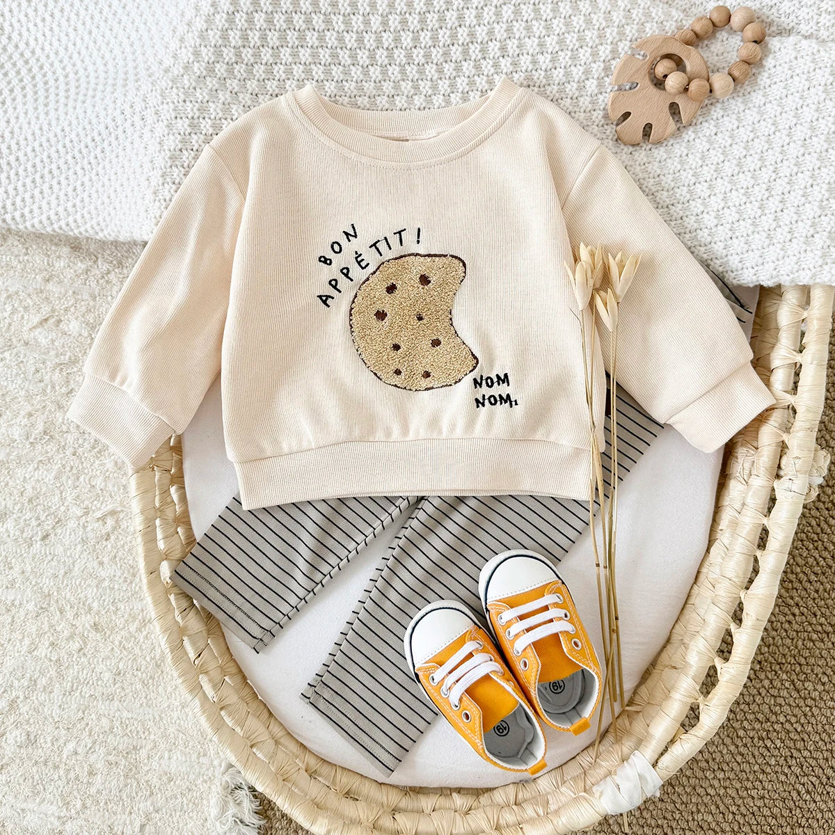 Baby Boys Cartoon Sweatshirt Pants Set Autumn Winter