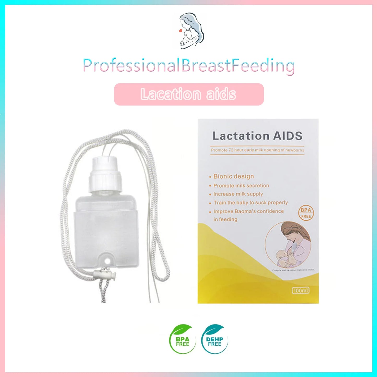 Free Ship BPA-Free Newborn Breastfeeding Supplemental Nursing System Feeding Bottle Combo
