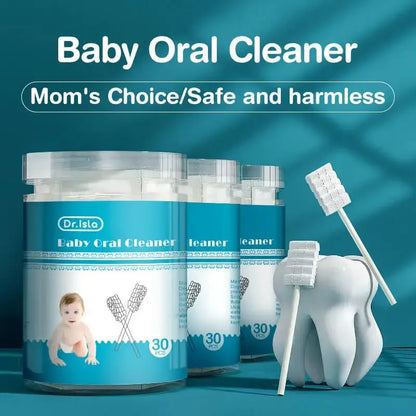 30/60 Pcs Baby Oral Cleaning Stick Disposable Newborn Oral Care Toothbrush