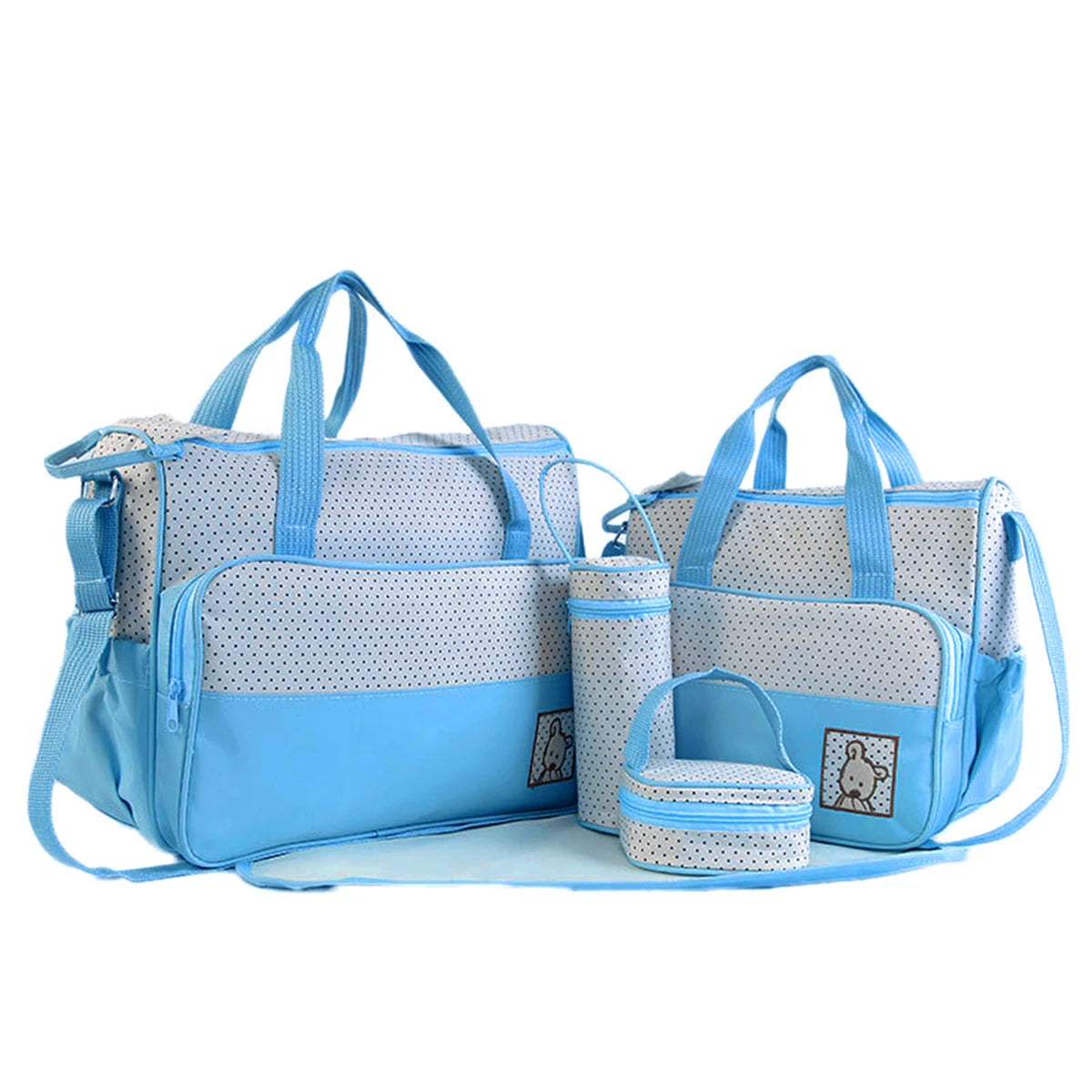 Five-Piece Mommy Diaper Bag One-Shoulder Multi-Functional Bag